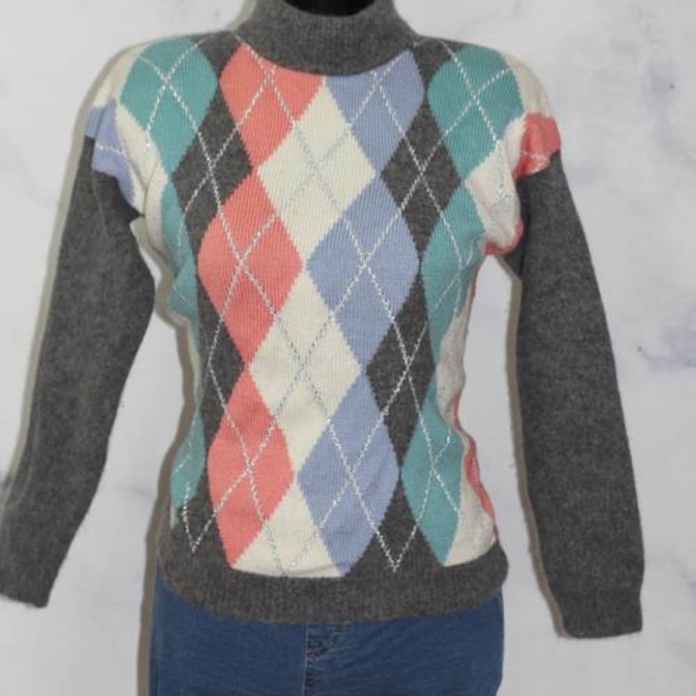 Multi-Color Patterned Lambswool Sweater Suburban - image 4